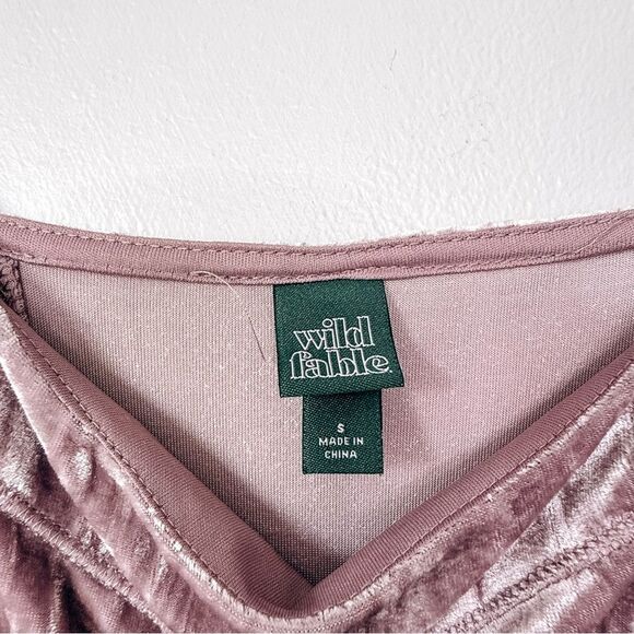 Wild Fable Light Purple Faux Velvet Mini Dress Size Small - Picture 3 of 5